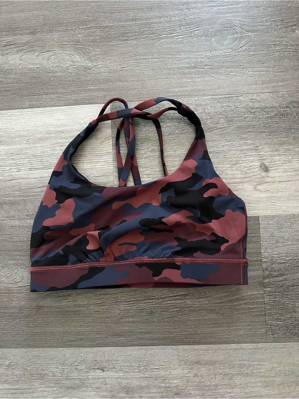 Lululemon energy bra camo size 6